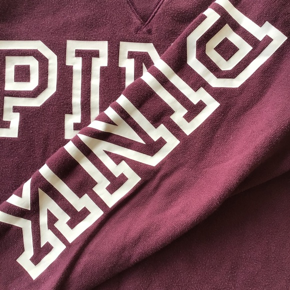 PINK VICTORIAS SECRET COLLEGIATE SWEATSHIRT PURPLE MEDIUM - Picture 10 of 14